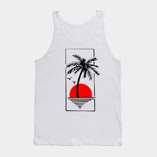 Palm sunset Tank Top